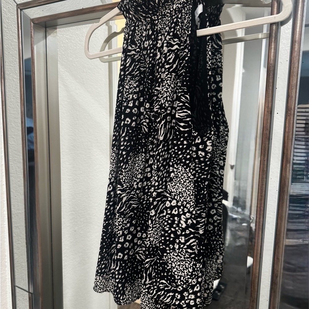 Joie Black and White Animal Print Shirt
